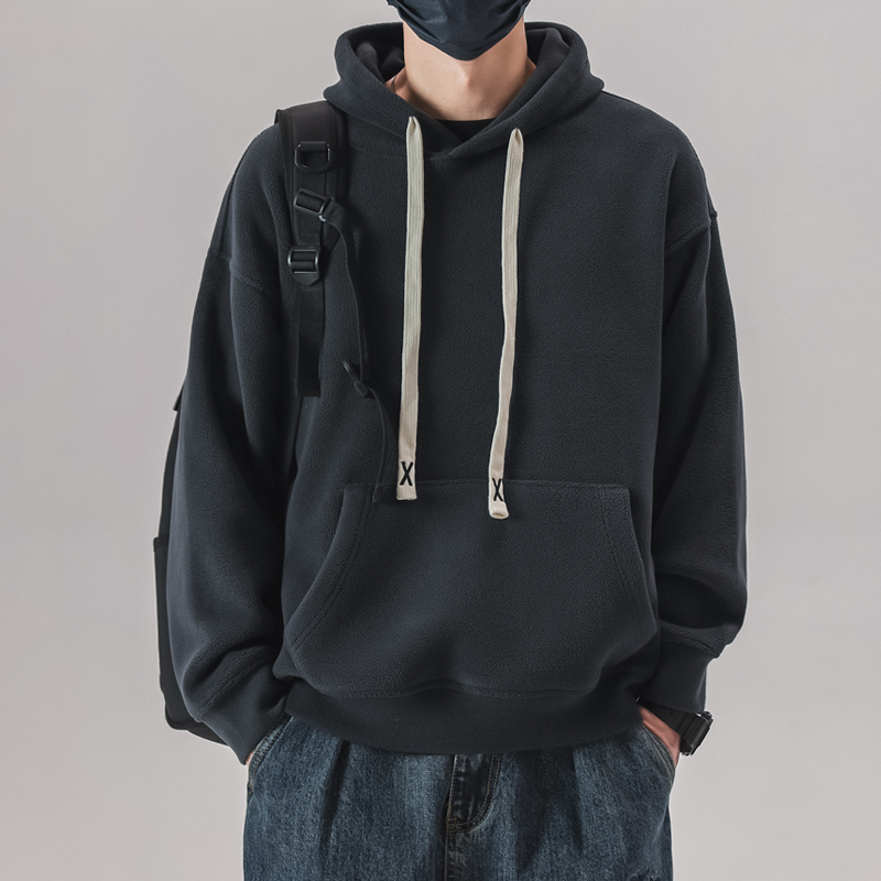 日系休闲百搭连帽宽松潮流卫衣男