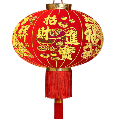 2026新款免插电大红灯笼挂饰