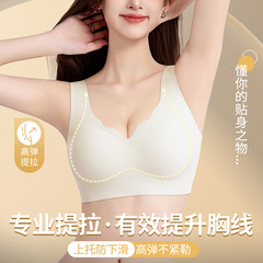 双重提拉无痕内衣小胸聚拢收副乳上托防下垂软支撑美背固定杯文胸