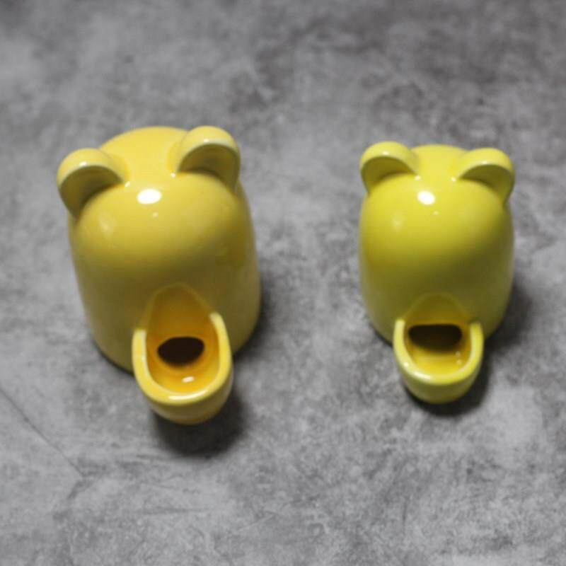 仓鼠刺猬松鼠蜜袋鼯鼬用品立式陶瓷静音宠物饮水器喝水猫咪小水壶