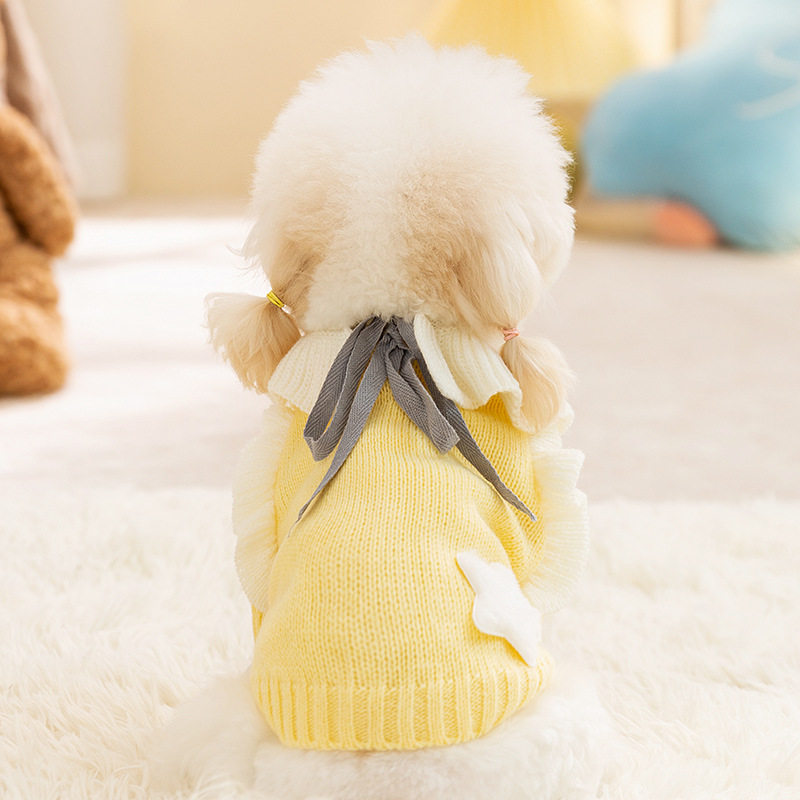 可爱风狗狗衣服公主小裙子毛衣加厚保暖泰迪幼犬秋冬季宠物狗衣服