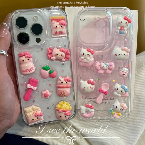 可爱食物Kitty猫小米滴胶手机壳
