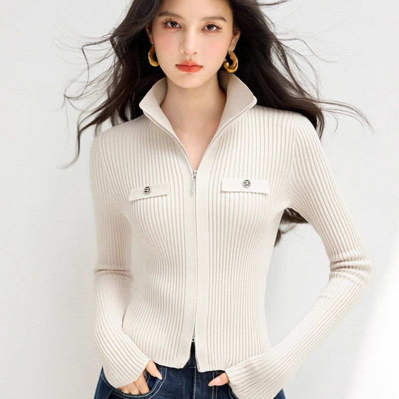 G0258坑条纹品牌女装纯色温柔内