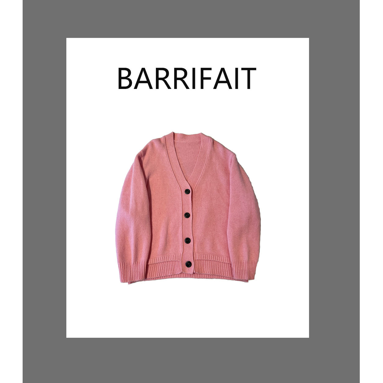 【BARRIFAIT】百搭柔软四粒扣针织羊毛大开衫外套