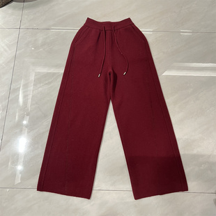 舒服柔软加厚款 百搭时尚 松紧腰休闲直筒裤 BARRIFAIT