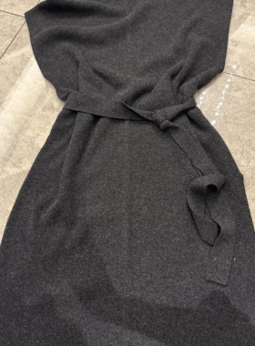 【BARRIFAIT】全羊毛针织连衣裙 灰色 均码 肩宽61胸围110衣长104