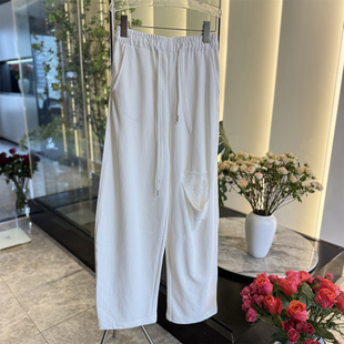 【BARRIFAIT】百搭时尚舒服好穿破洞蕾丝休闲运动卫裤