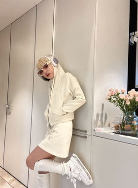 CHAO百搭连帽外套半裙休闲酷帅运动套装