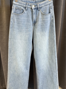 【BARRIFAIT】新款加绒直筒仔裤浅蓝色