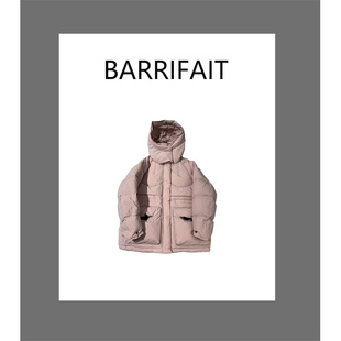 BARRIFAIT 连帽中长款 百搭时尚 款 羽绒服外套 休闲宽松帅气工装