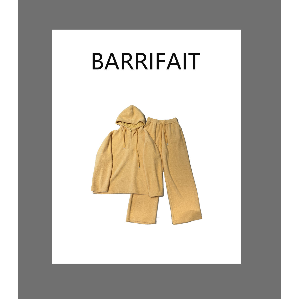 【BARRIFAIT】百搭时尚舒服好穿米粒绒仿貂绒连帽卫衣套装