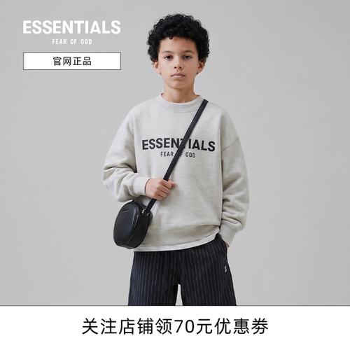 FOGESSENTIALS儿童加绒圆领卫衣
