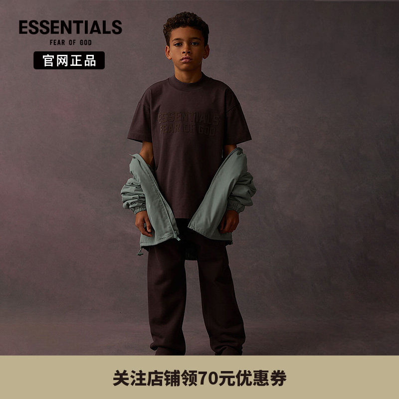 【特价专区】 Fear Of God Essentials 童装logo印花圆领短袖