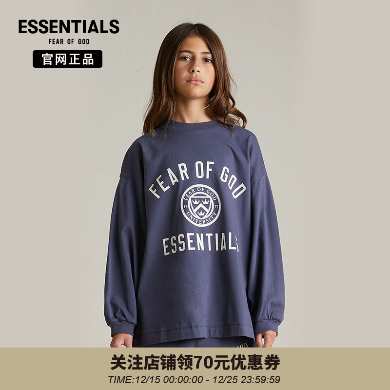 fog潮流大logo印花圆领长袖T恤