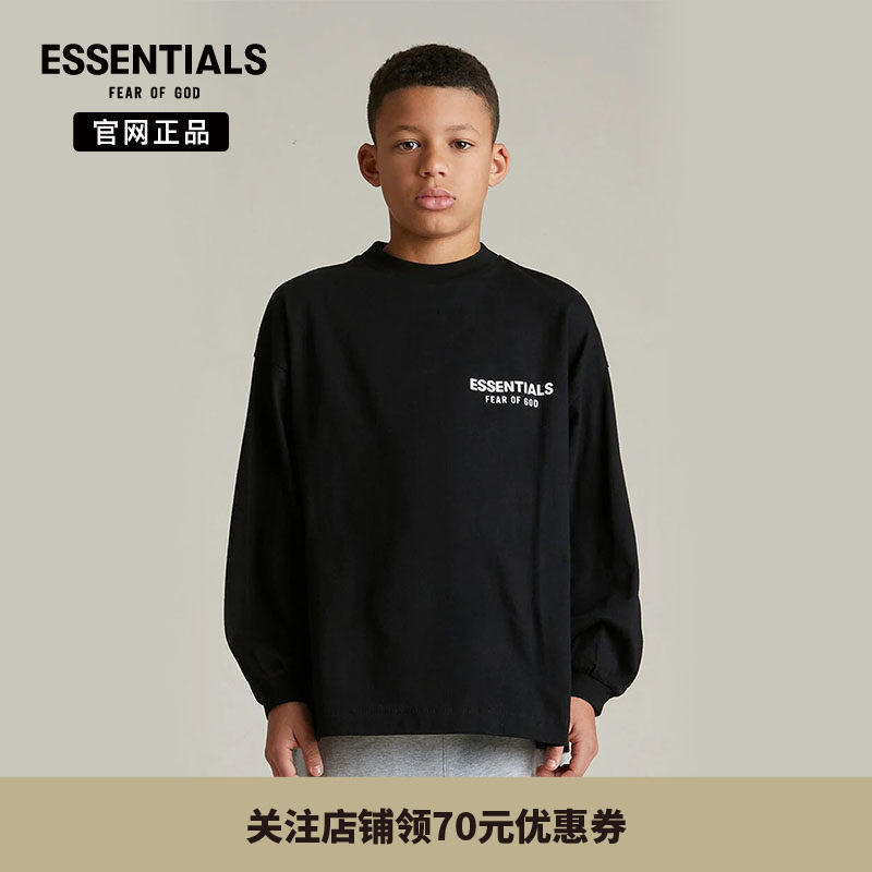 【24年新款】 Fear Of God Essentials 潮流童装圆领长袖T恤