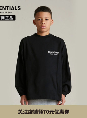 【24年新款】 Fear Of God Essentials 潮流童装圆领长袖T恤