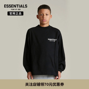 【24年新款】 Fear Of God Essentials 潮流童装圆领长袖T恤