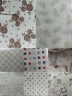 漂亮彩色精美印花粗麻布料手工DIY百搭拼布桌布家居布艺防尘布