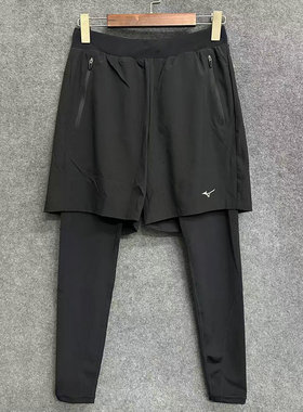 Mizuno美津浓 男子梭织健身运动紧身裤短裤套装J2CB21P1原698