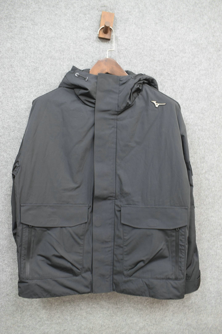 男子防水连帽中长款羽绒服