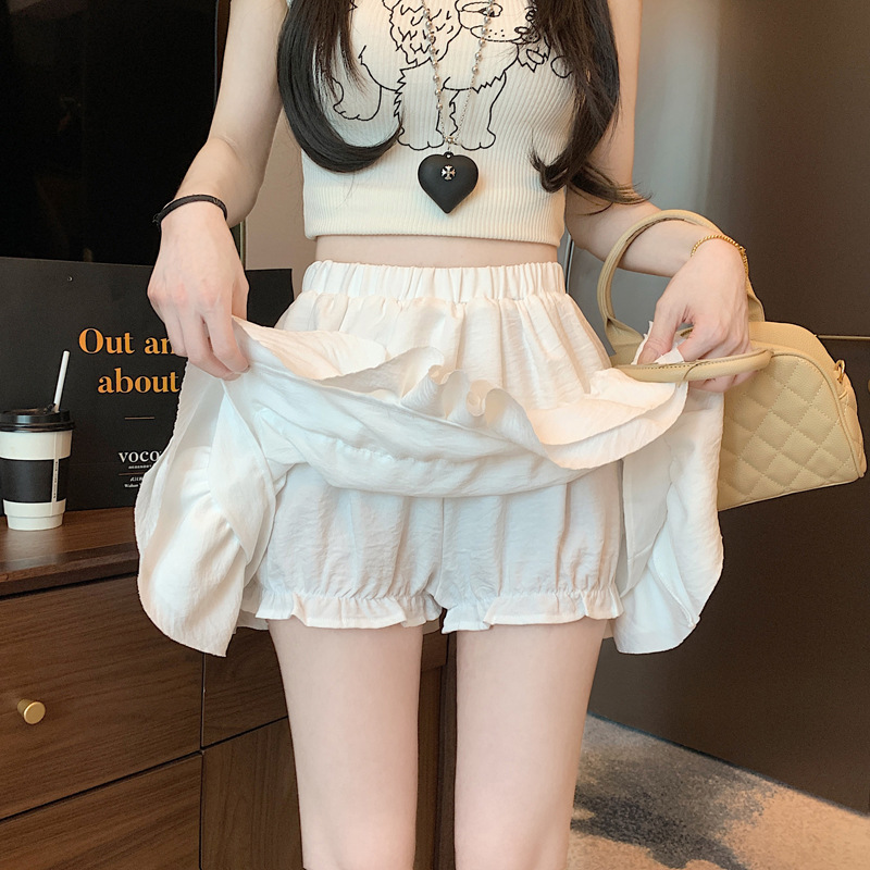 白色蛋糕裙半身裙女夏季2025新款小个子松紧高腰防走光蓬蓬短裙