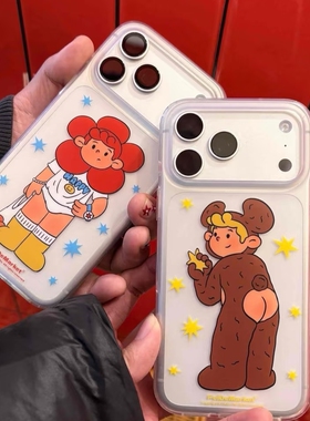 卡通动画人物适用苹果17/16promax手机壳iPhone15软14磨砂透明13防摔12简约11可爱萌16/15plus创意13/12mini