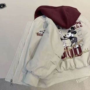 男童棉服外套2025秋冬新款 夹棉袄加厚儿童宝宝洋气女童中大童棉衣