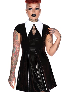 【Killstar】非现货 英国哥特暗黑哥特女巫胶衣连衣裙亚当斯一家