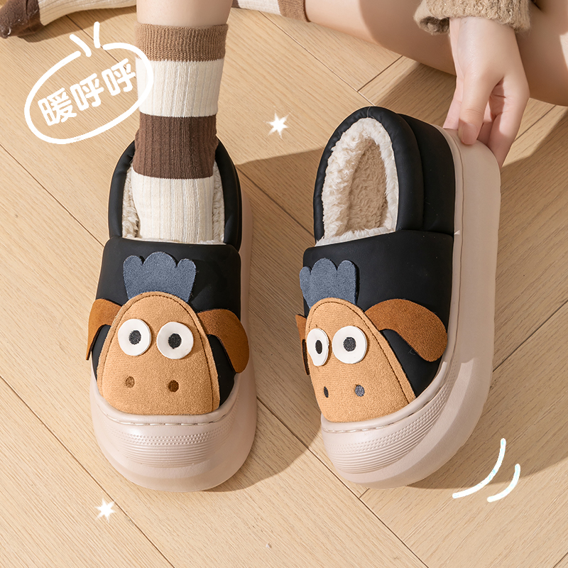 小毛驴棉拖鞋女士秋冬季2024新款