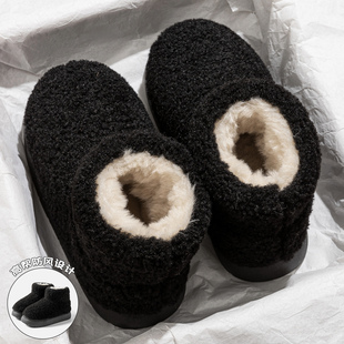 全包跟棉拖鞋女款冬季2025新款雪地靴外穿防滑加绒加厚底保暖棉鞋