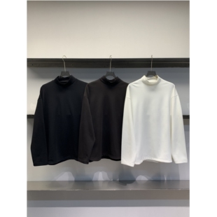 下摆不规则宽松重磅内搭圆领简约T恤长袖 25秋冬设计师款 独处