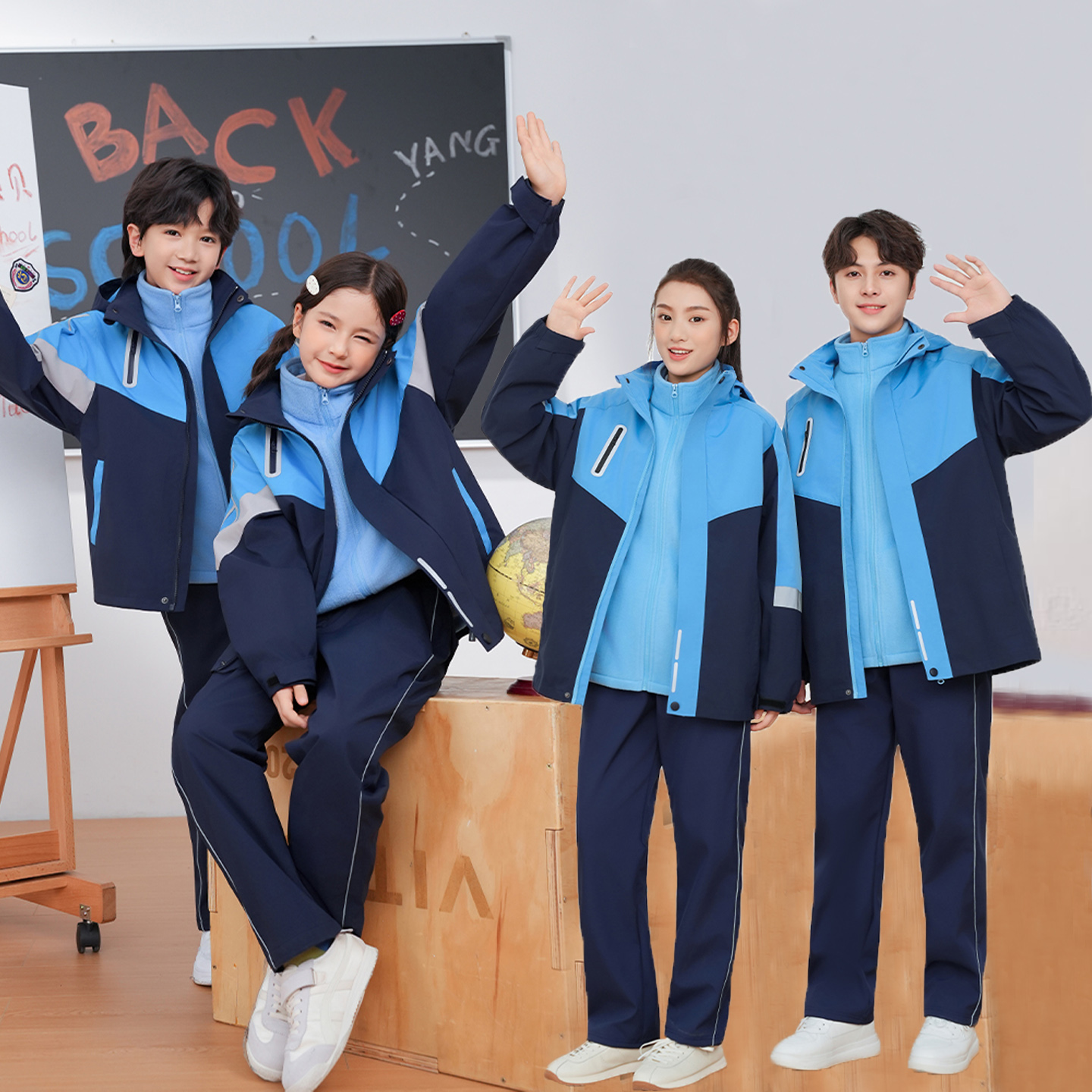 厂家直销江西南昌统一冲锋衣校服