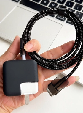 适用苹果Macbook pro M5 70W充电器壳M4 30W 96W数据线保护套绕绳