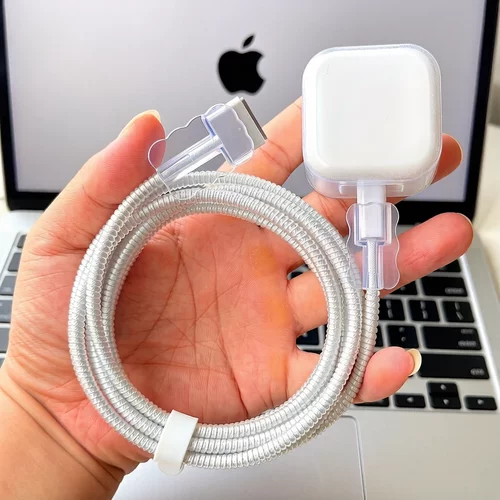 适用苹果MacBook Air M5 40W充电器壳MAC 2026款数据线保护套绕绳