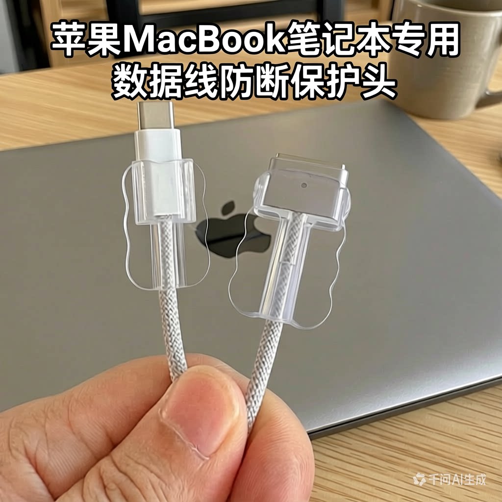 适用苹果电脑充电线修复Macbook笔记本线T形插头保护套防折断破损