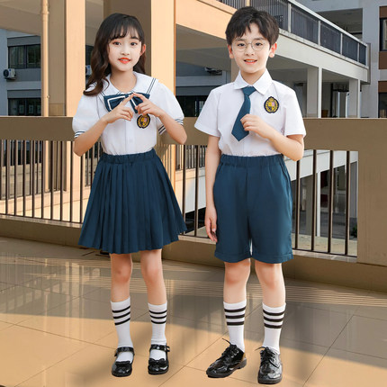幼儿园园服英伦风校服中小学生儿童合唱朗诵表演服装出毕业照班服