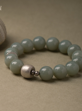 由子野原创国风天青色且末蓝手串