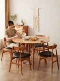 Современный стульчик для кормления из натурального дерева для домашнего использования для стола для еды, скандинавский стиль