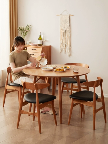 Современный стульчик для кормления из натурального дерева для домашнего использования для стола для еды, скандинавский стиль