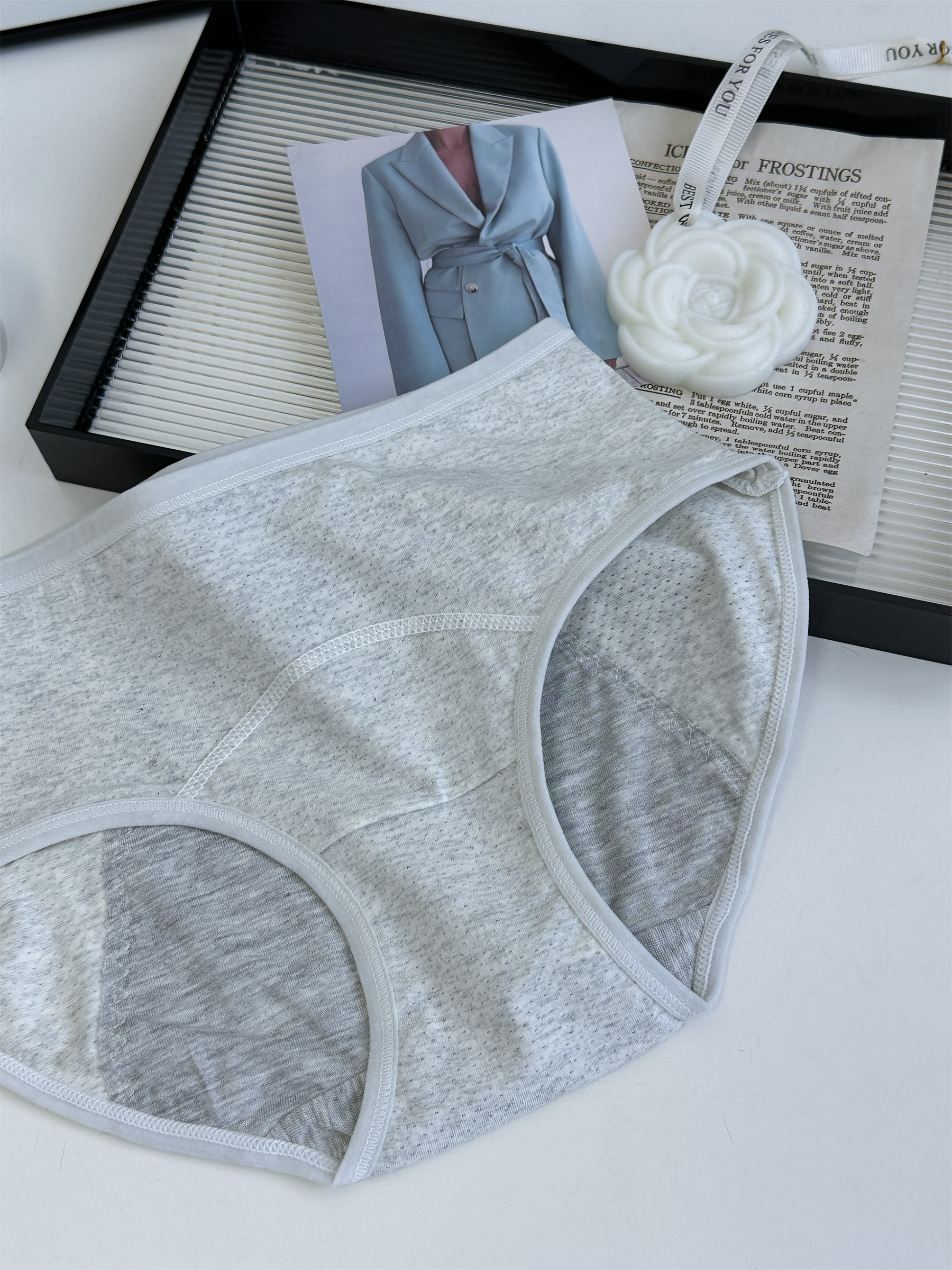 加长加宽网眼透气防漏生理期内裤