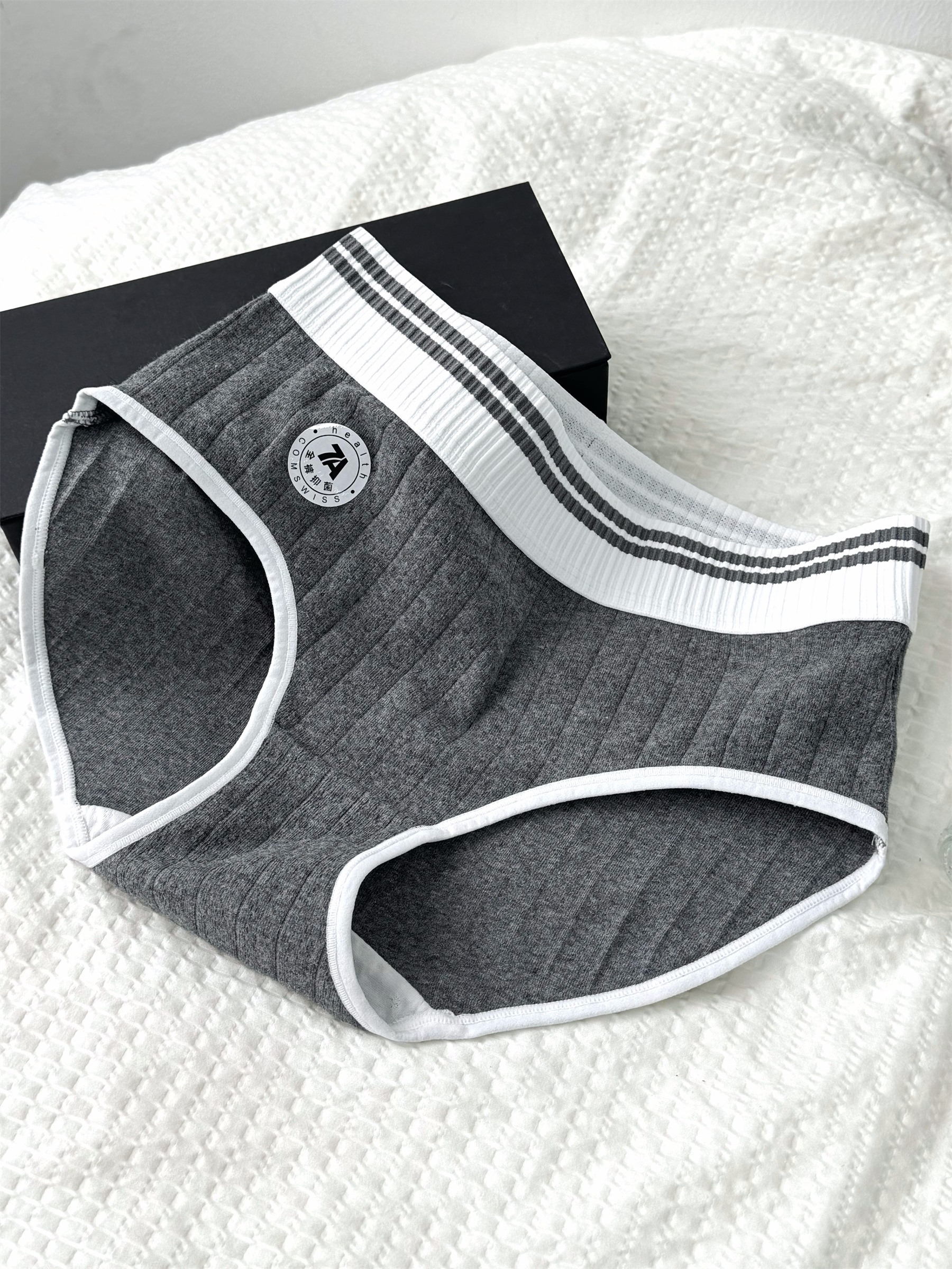 7A抑菌纯棉内裤女运动风撞色裤