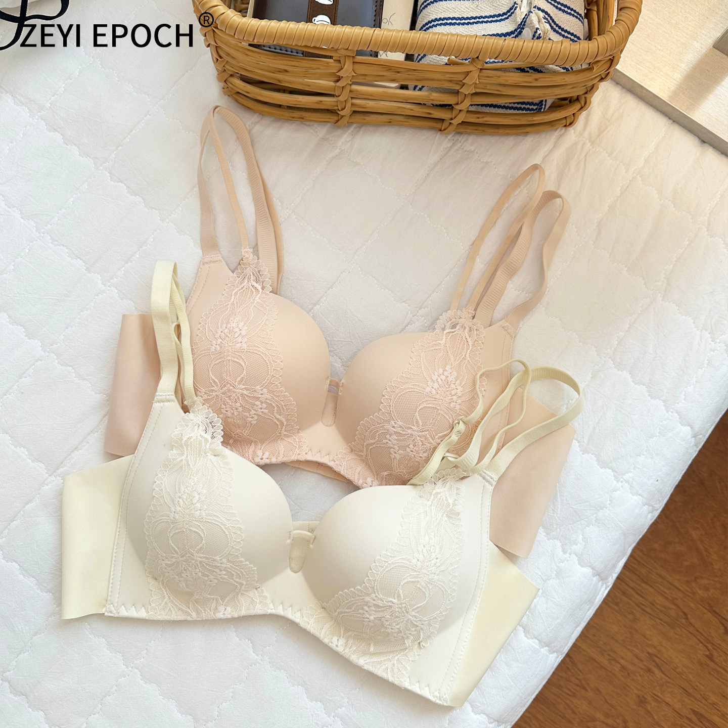 泽衣壹品小胸聚拢加厚蕾丝文胸