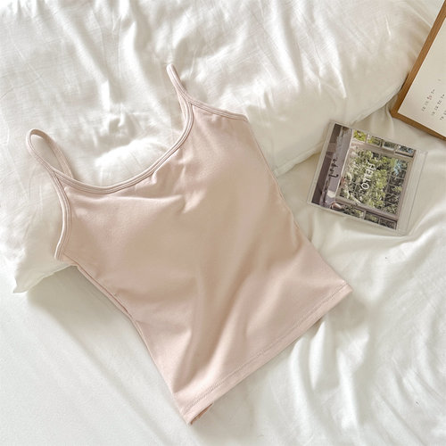 2025秋冬打底薄绒吊带背心女