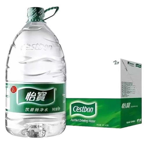 怡宝饮用纯净水4.5升4桶家用大瓶装6升非矿泉水纯净水桶装箱装