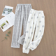 女秋冬季 暖暖裤 保暖大码 珊瑚绒可爱家居裤 宽松长裤 加厚法兰绒睡裤
