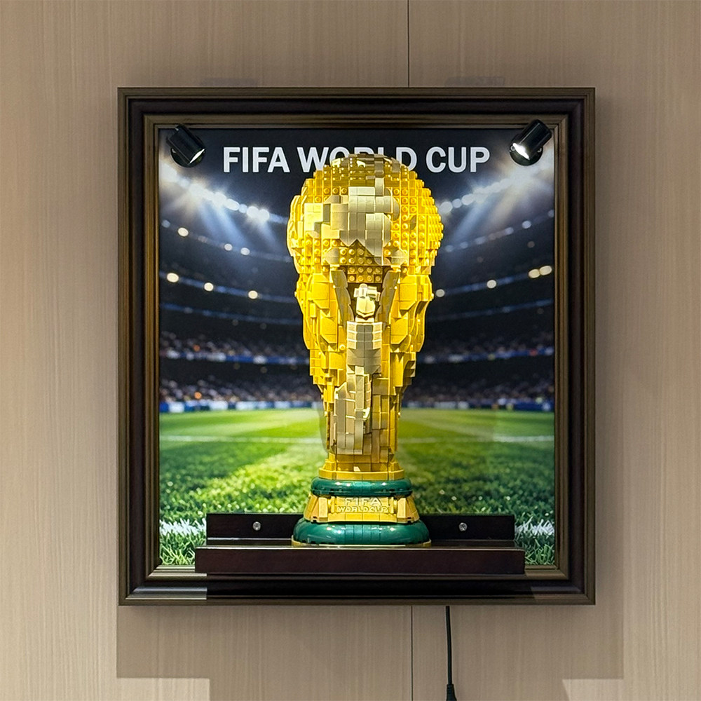 适用于乐高43020世界杯FIFA大力神杯积木创意上墙展示相框原创图片