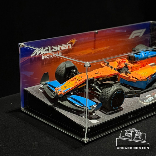 适用于乐高42141MCL-36F1赛车模型积木收纳防尘斜坡展示盒