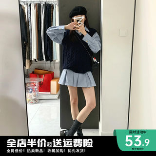 学院风套装衬衫连衣裙子女2024新款早初春季小个子韩系穿搭超好看