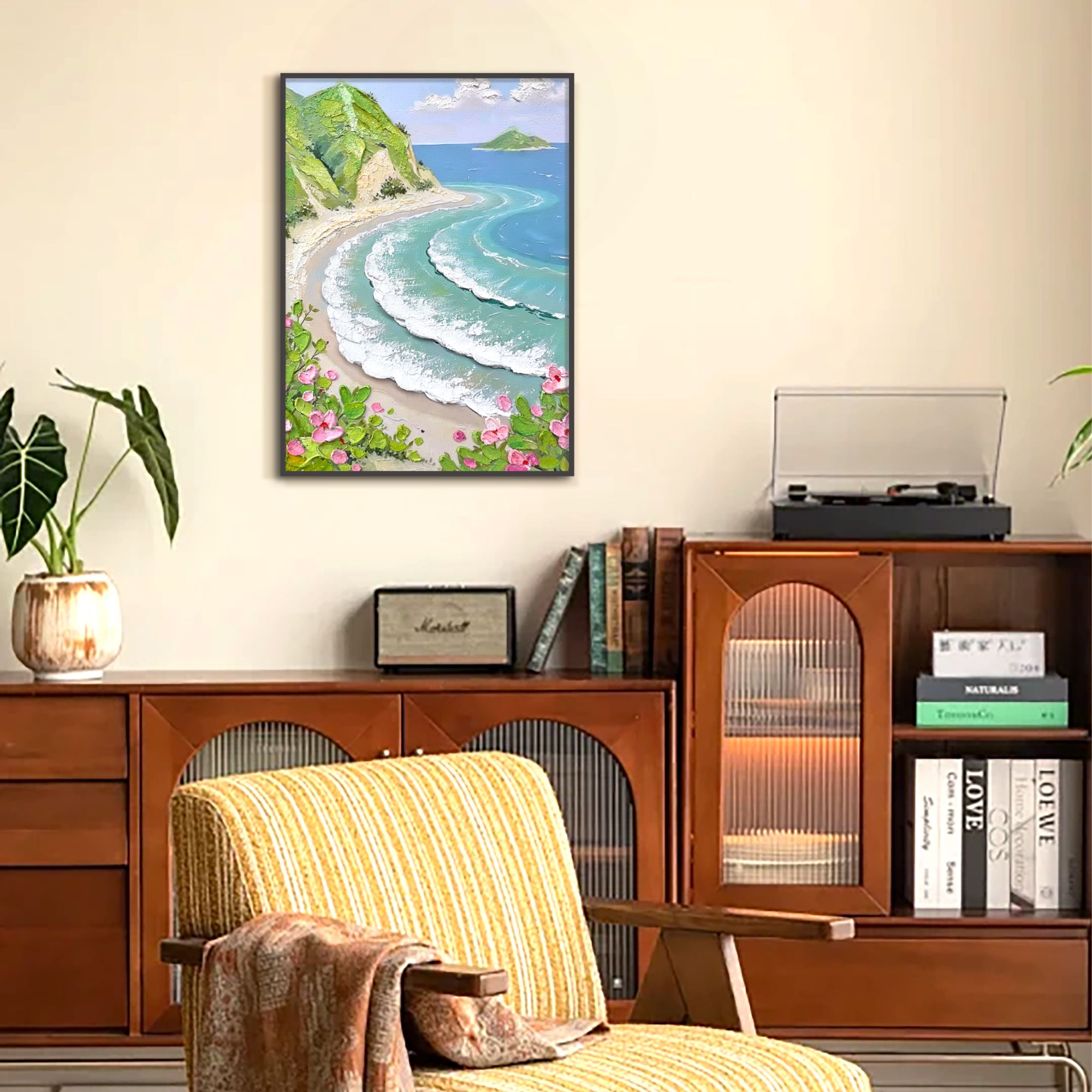 《风与海的信》立体轻奢复古现代装饰画