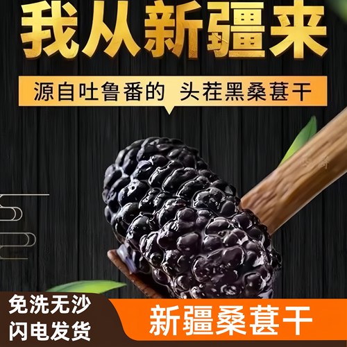 黑桑椹干新疆特产头茬大果吐鲁番